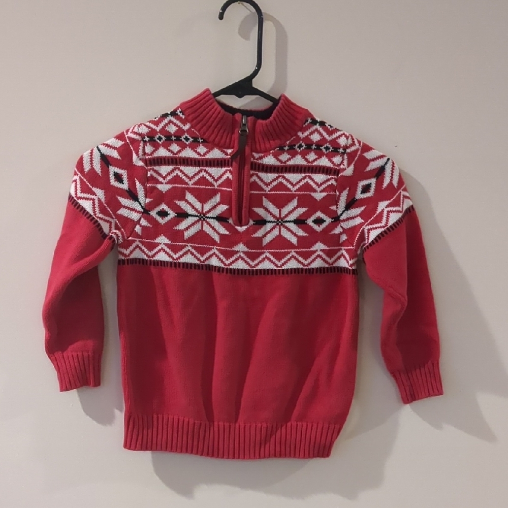 Red Fair Isle Sweater